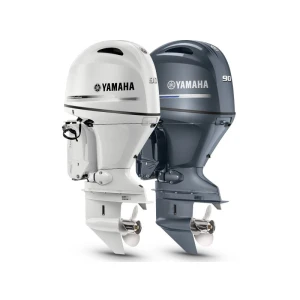 Yamaha F90 90Hp outboard motor Silver, White Color