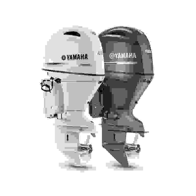 Yamaha F90 90Hp outboard motor Silver, White Color