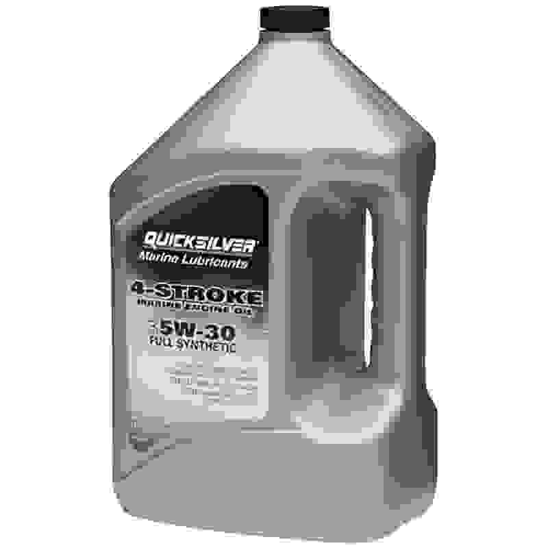 Quicksilver 4-Stroke 5W-30 Marine Engine Oil Full-Syntenthetic Bottle Side